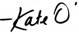 Kate O signature