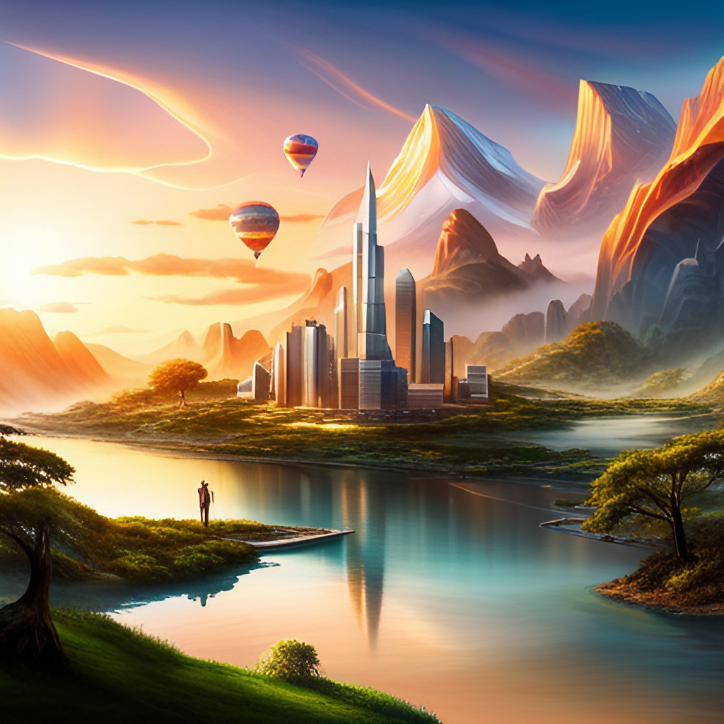 digitally-generated image with a sci-fi futuristic landscape