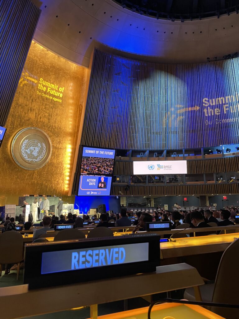 conference room at the United Nations for the Summit of the Future, September 2024