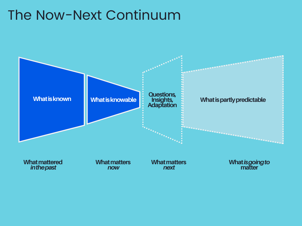 The Now-Next Continuum model for strategic foresights